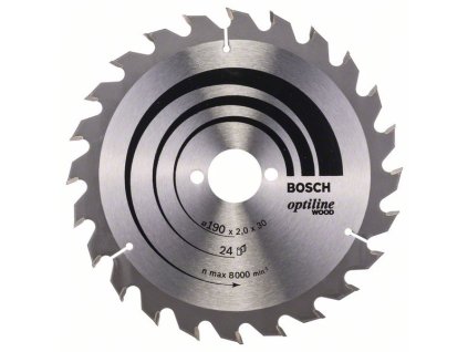 Bosch Pílový kotúč Optiline Wood 190 x 30 x 2 mm, 24 zubov ATB