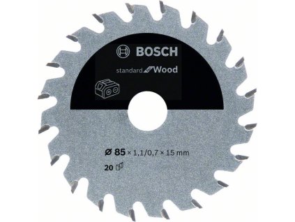 Bosch Pílový kotúč Standard for Wood 85 x 15 x 1,1/0,7 mm, 20 zubov ATB