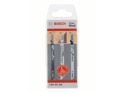 Bosch 15-dielna sada pílových listov do priamočiarej píly T na drevo