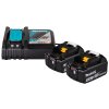Makita SADA AKUMULÁTOROV 2 x 18 V 5,0 Ah + NABÍJAČKA DC18RC