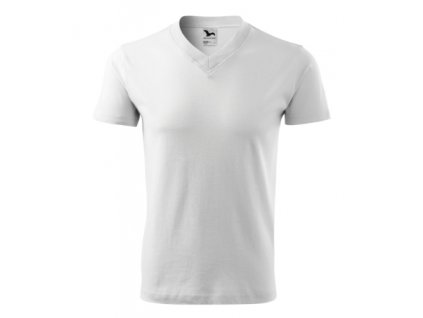 V-neck Tričko unisex (Veľkosť S, Farba 06 - fľaškovozelená)
