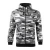 Camo Zipper Mikina pánska (Veľkosť S, Farba 32 - camouflage gray)