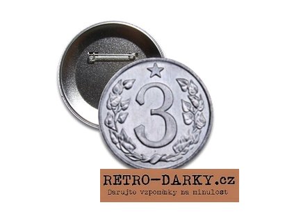 Retro placka 3 haléře