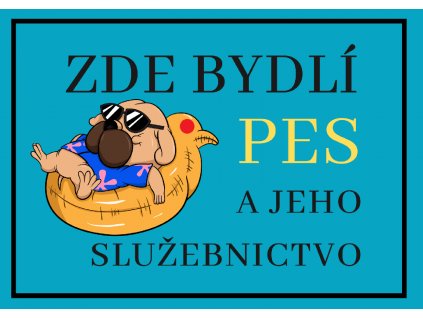 cedulka zde bydlí pes