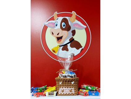 Háčkovaný košík Mini Bejk + 250g krowek