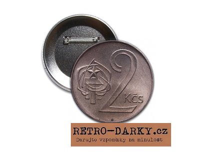 Retro placka 2 Kčs