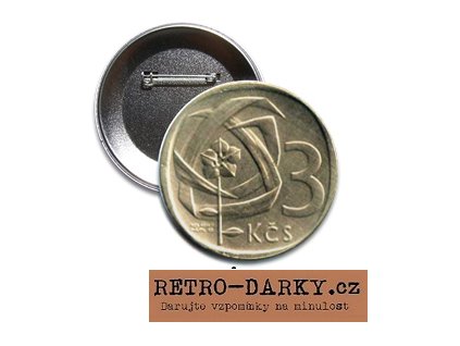 Retro placka 3 Kčs