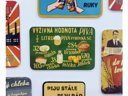 Magnetka plech - Výživná hodnota piva