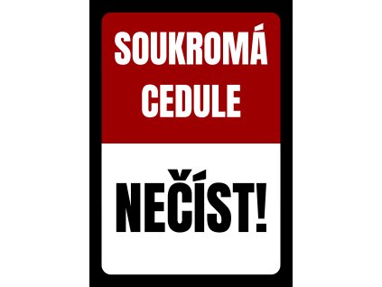 Soukromá cedule