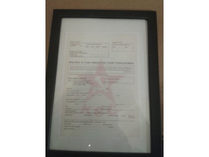 Přihláška do KSČ jako retro dárek