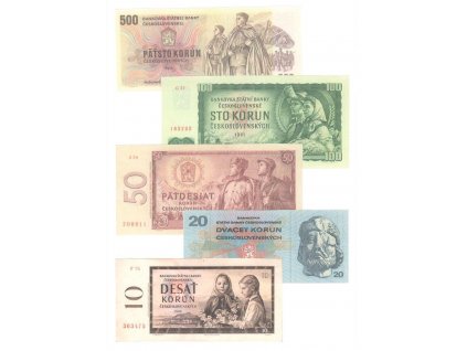 Sada bankovek ČSSR jako retro dárek var 1