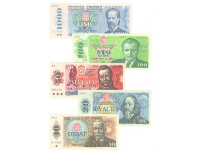 Sada bankovek ČSSR jako retro dárek var 2