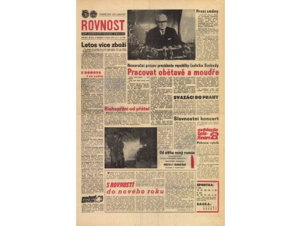 Noviny ze dne narození - Rovnost