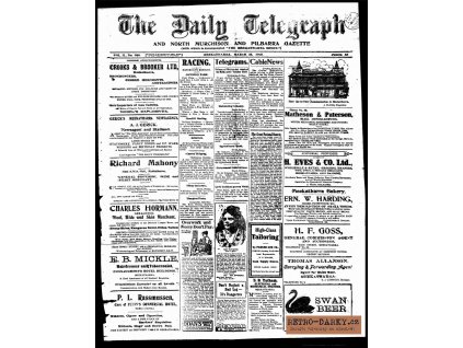 Noviny ze dne narození - Daily Telegraph