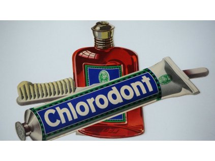 590 plechova retro cedule chlorodont