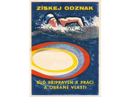 Plechová retro cedule / plakát - Získej odznak