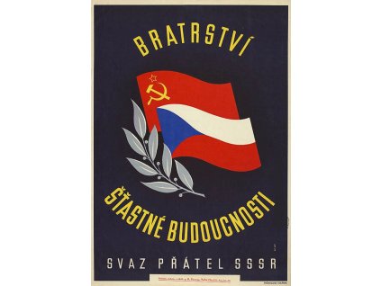 Plechová retro cedule / plakát - Svaz přátel SSSR