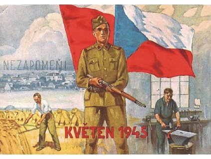 Plechová retro cedule / plakát - Květen 1945