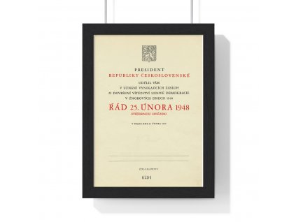 Řád 25. února 1948 jako retro dárek