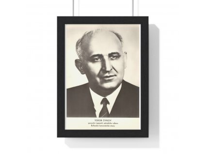 Todor Živkov - obraz / plechová cedule - retro dárek