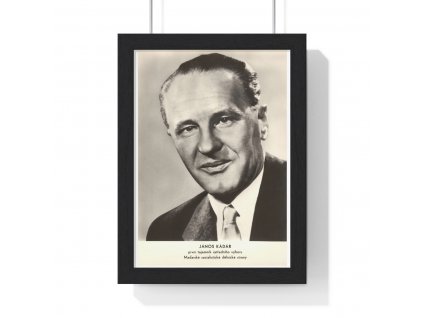 János Kádár - obraz / plechová cedule - retro dárek