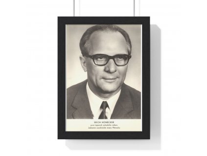 Erich Honecker - obraz / plechová cedule - retro dárek