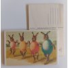 Dřevěná velikonoční pohlednice - Zajíčci ve vajíčku