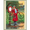 Plechová retro cedule / plakát - Továrna velocipedů