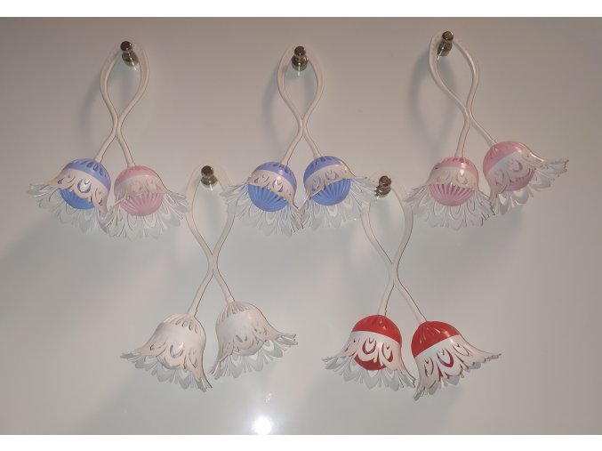 Chrastítko do ruky - zvonečky dlouhé celobarevné