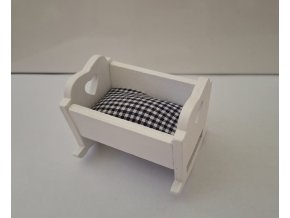 Mini kolébka dřevěná bílá
