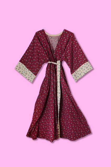 Soft kimono / wine red