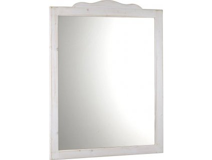 RETRO zrcadlo v dřevěném rámu 890x1150mm, starobílá 1687