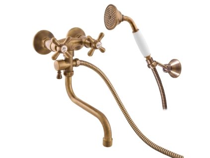 Retro vanová baterie 100mm stará mosaz bronz 978531