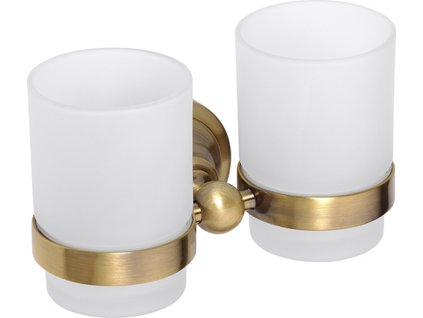 Bemeta Retro dvojitý držák sklenice bronz 144110027
