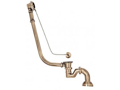 Retro vanová souprava pro vnější instalaci, řetízek, vč. sifonu, bronz PR60118BR