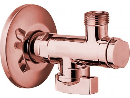 Rohový ventil s maticou, 1/2" x 3/8", ružové zlato 2020RZL