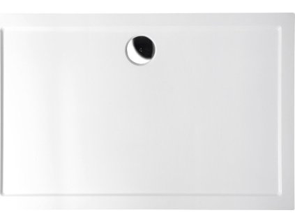 KARIA retro sprchová vanička z litého mramoru, obdélník 110x80cm, bílá 46511