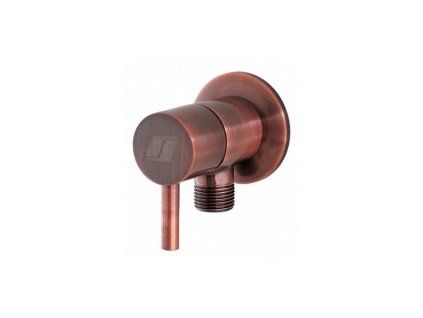 Corner valve 3/8 x 1/2 round, copper 1476M