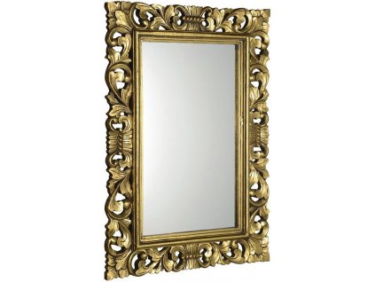 SCULE retro zrcadlo ve vyřezávaném rámu 80x120cm, zlatá IN316