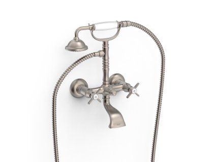 Tres Clasic vanová retro baterie včetně hadice, sprchy a retro držáku ocel 24217601AC