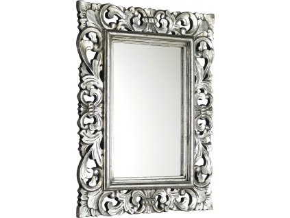 SAMBLUNG retro zrcadlo ve vyřezávaném rámu 40x70cm, stříbrná IN109