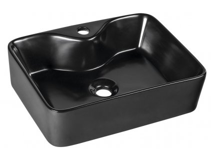 BALENA keramické umývadlo 48x13,5x37 cm, na dosku, čierna mat BH7013B