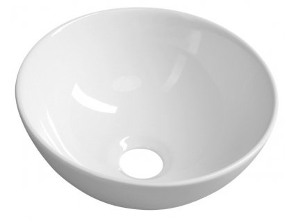 ASTER keramické umývadlo na dosku, Ø 28x11 cm, biele AR499