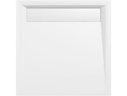 ARENA retro sprchová vanička z litého mramoru se záklopem, čtverec 90x90cm, bílá 71601