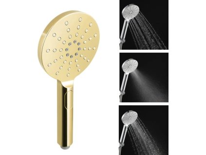rucni sprcha 3 polohova zlata leskla