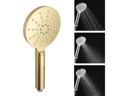 rucni sprcha 3 polohova zlata matna