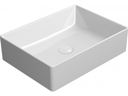 KUBE X keramické umývadlo na dosku, priemer 50x37cm, biele ExtraGlaze 942911