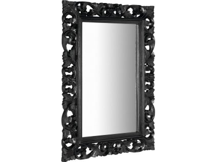 SCULE retro zrcadlo ve vyřezávaném rámu 70x100cm, černá IN167