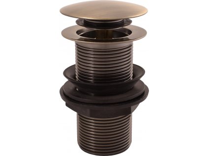 Slezák Rav Výpusť umyvadlová 5/4'' CLICK-CLACK bez přepadu - stará mosaz (bronz) (Varianta Výpusť umyvadlová 5/4'' CLICK-CLACK bez přepadu - stará mosaz (bronz), Barva: Stará mosaz (Bronz))