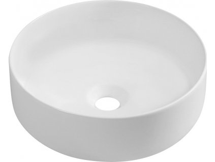 INFINITY ROUND keramické umývadlo na dosku, priemer 36cm, biela mat 10NF65036-2L